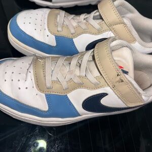 Kids Blue and White Nike Sneakers